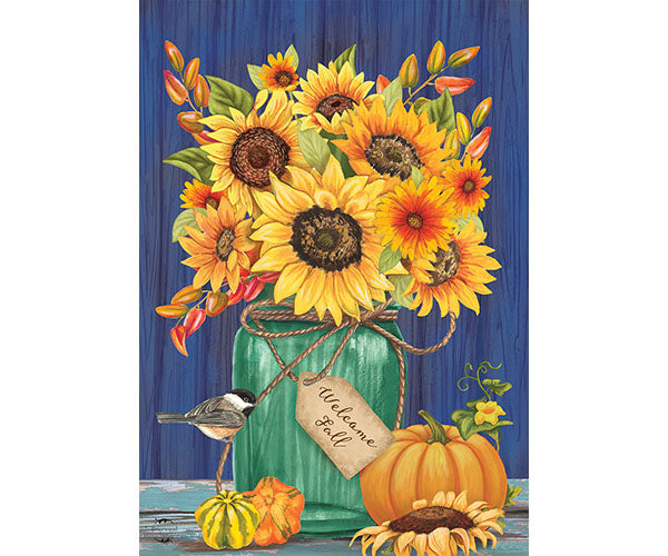 Fall Mason Jar Garden Flag