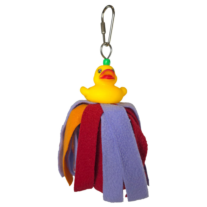 HAPPY BEAKS FUZZY DUCK COMFORTY BIRD TOY