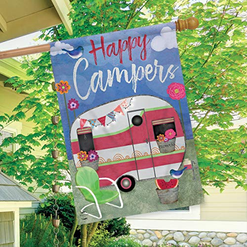 Camping Weather House Flag