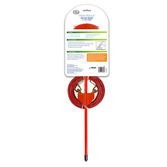 FOUR PAWS WALK-ABOUT HEAVY DUTY TIE-OUT STAKE