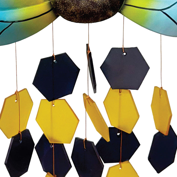 Gift Essentials Blue Handworks Line - Bee Glass Chime