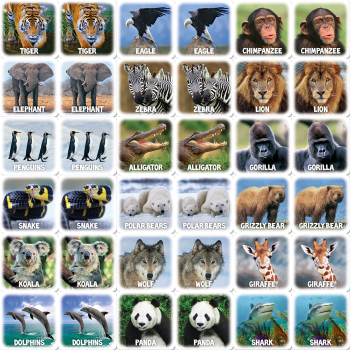 MasterPieces Puzzles World of Animals Matching Game
