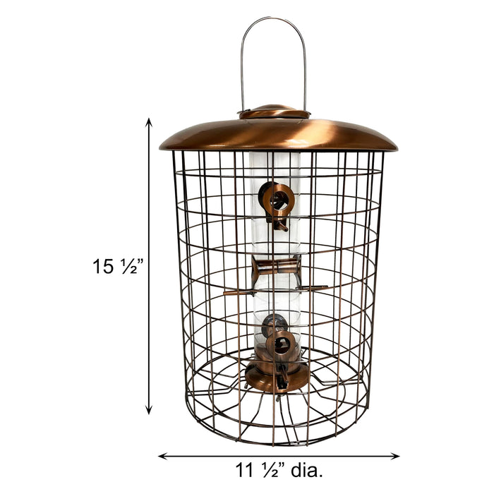 Woodlink Copper Caged 6-Port Seed  Feeder.