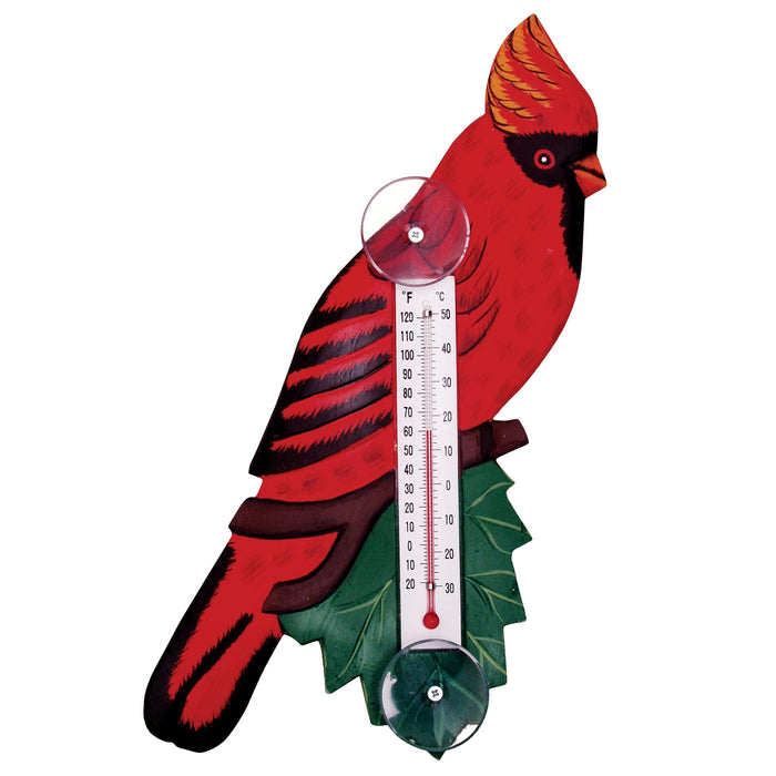 Bobbo from Songbird Essentials Cardinal on Branch Small Window Thermometer