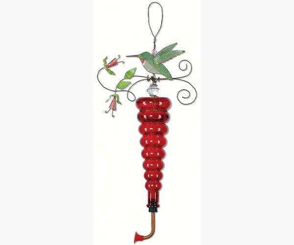 Birds of a Feather Hummingbird Feeder - red bottle