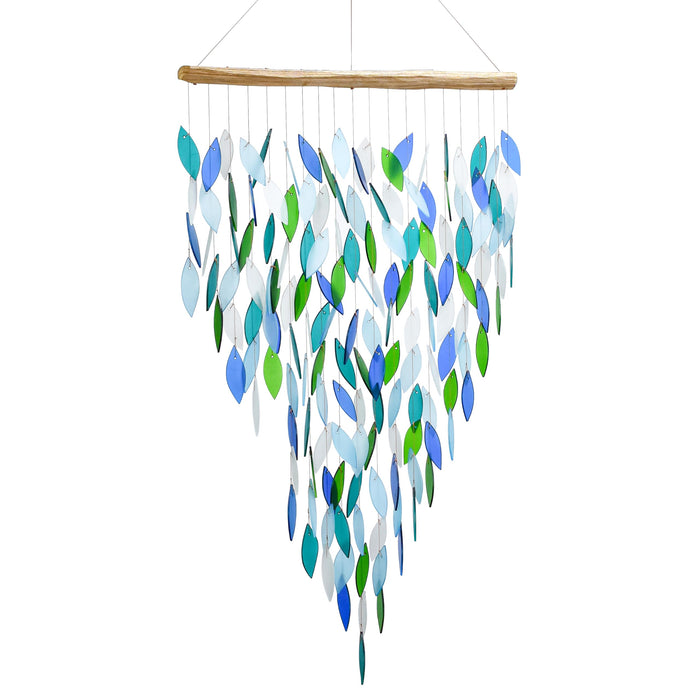 Gift Essentials Blue Handworks Line - Premiere Ocean Waterfall Glass Chime
