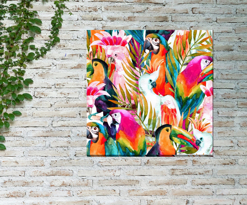 BRIGHT PARROTS by West of the Wind | Waterproof Outdoor Wall Art