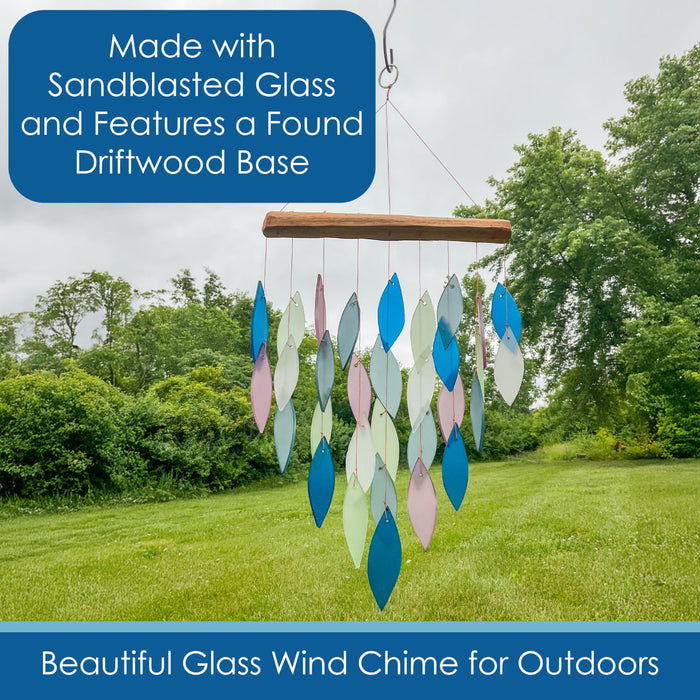 Gift Essentials Blue Handworks Line - Mountain Ridge Waterfall Glass Chime