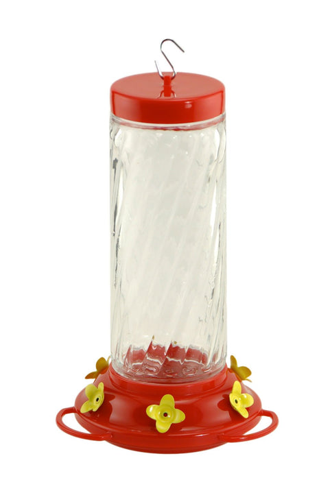 AUDUBON SWIRL GLASS HUMMINGBIRD FEEDER