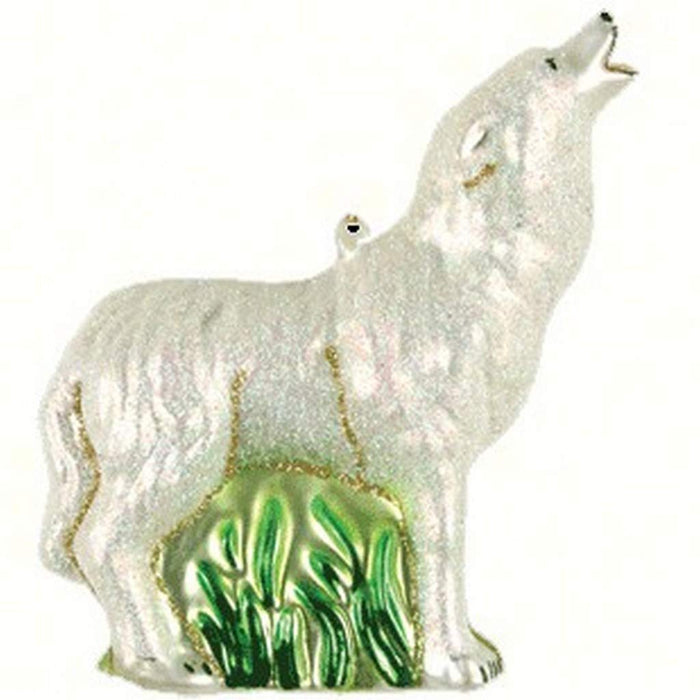 Cobane Studio  Howling Arctic Wolf Ornament