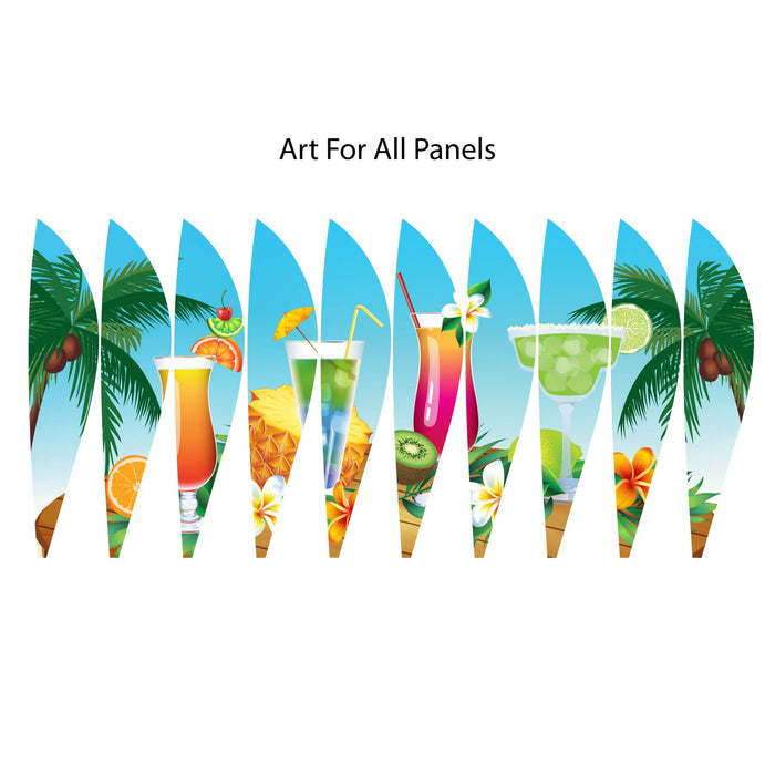 Tropical Drinks 10 Panel Hot A