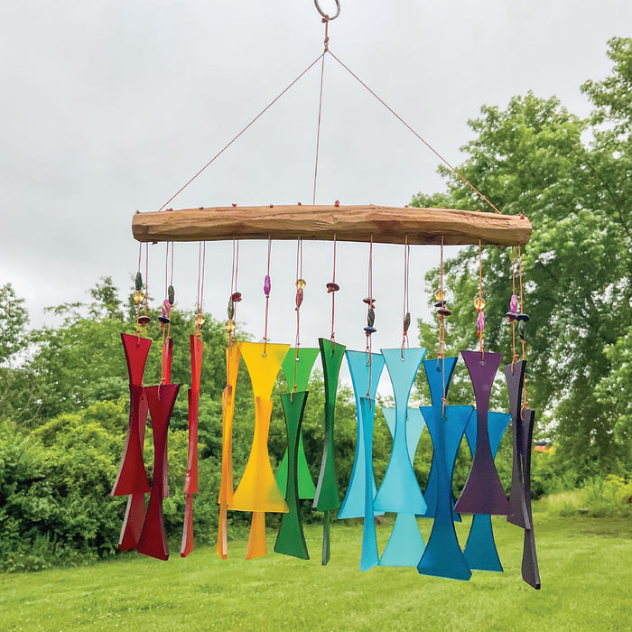 Gift Essentials Blue Handworks Line - Rainbow Beaded Glass Chime