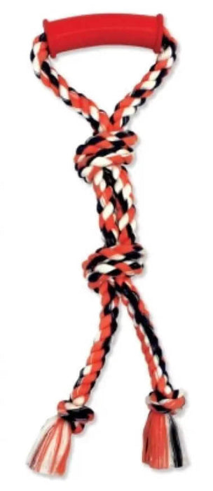 FLOSSY CHEWS TWIN TUG W/RUBBER HANDLE
