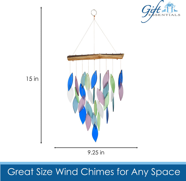 Gift Essentials Blue Handworks Line - Mountain Ridge Waterfall Glass Chime