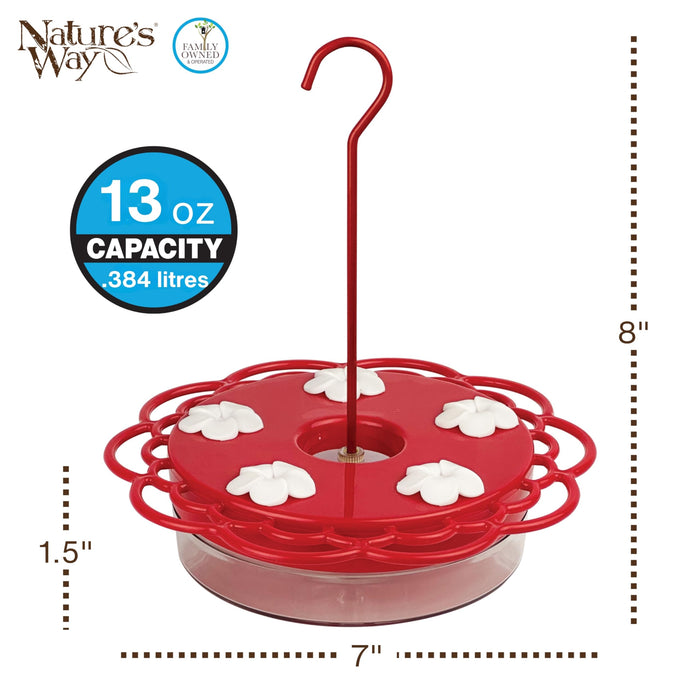 2-N-1 PLASTIC DISH HUMMINGBIRD FEEDER