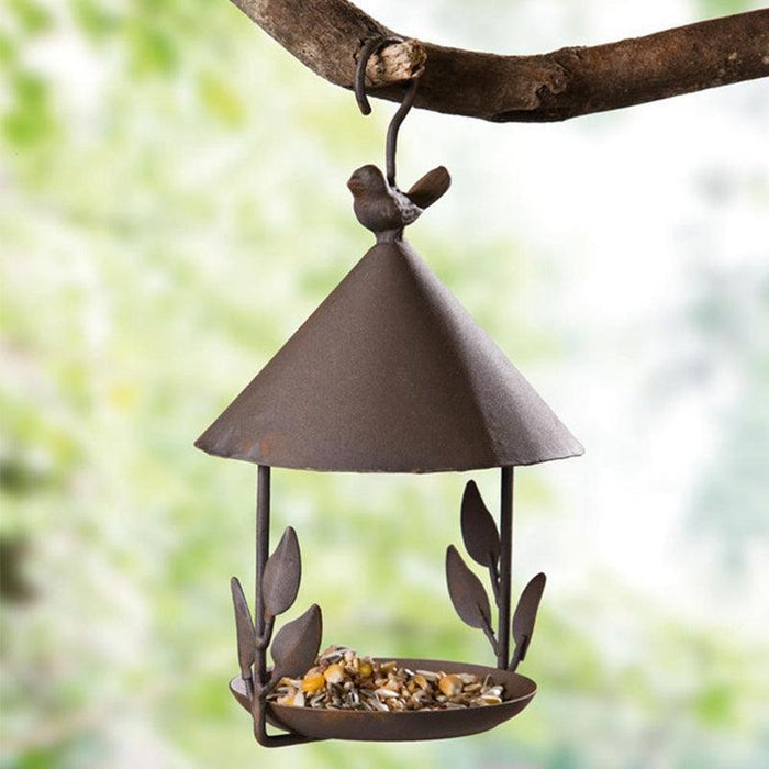American Heritage Iron Aviary Bird Feeder - Brown
