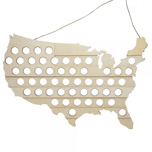 Beer Bottle Cap Map USA
