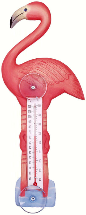 Bobbo from Songbird Essentials Flamingo Small Window Thermometer
