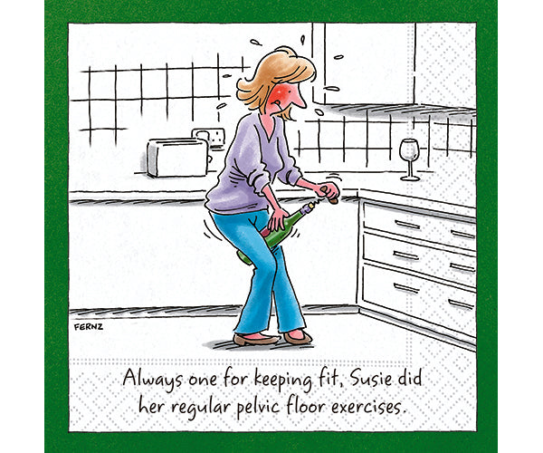 Keeping Fit Cocktail Napkins