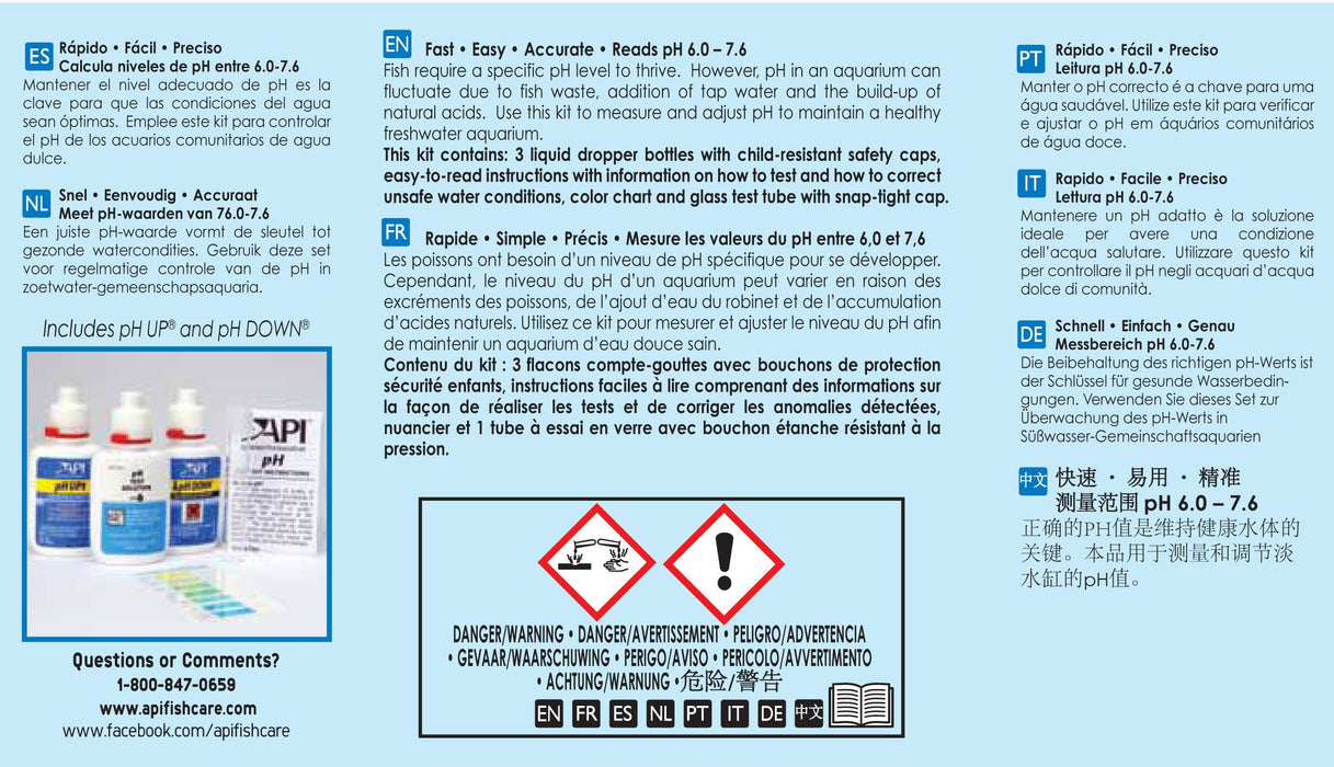 API PH TEST & ADJUSTER KIT FOR FRESHWATER