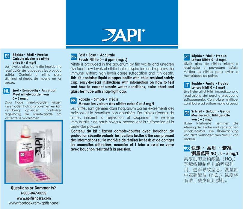 API NITRITE TEST KIT FOR FRESH & SALTWATER