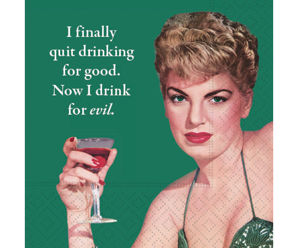 Drink For Evil Cocktail Napkins