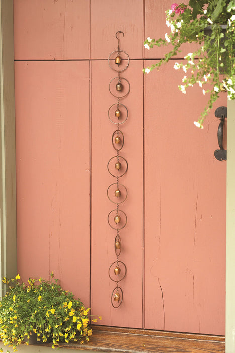 Circles w/Bells Flamed Hanging Ornaments