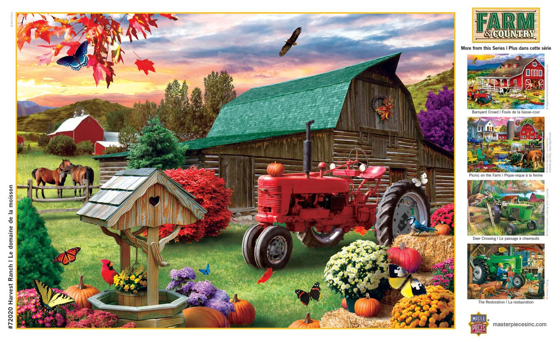 MasterPieces Puzzles Farm Country Harvest Ranch 1000 Piece Puzzle