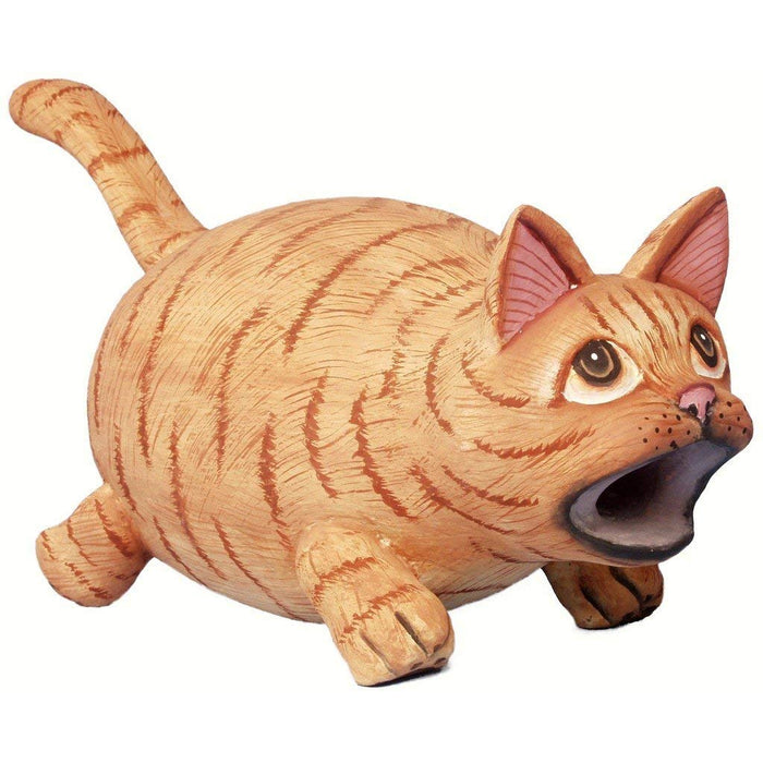 Bobbo from Songbird Essentials Big Mouth Orange Tabby Cat Bird House