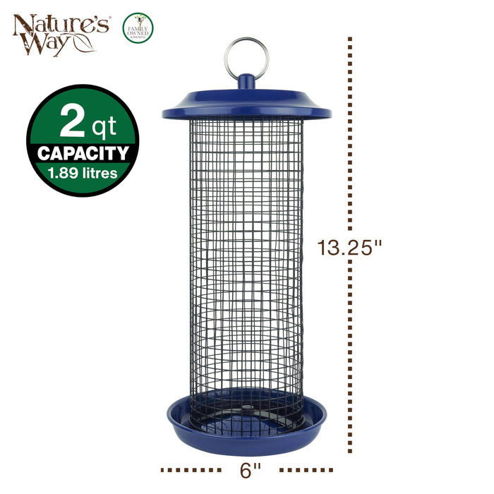 COBALT METAL MESH MIXED SEED AND PEANUT FEEDER
