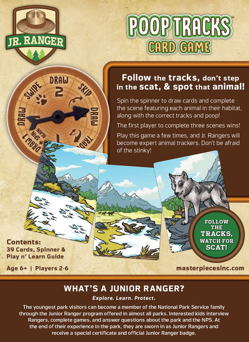 MasterPieces Puzzles Jr Ranger Poop Tracks Kids Card Game