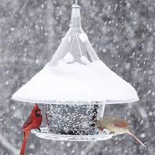 Arundale - The Sky Cafe Green Large Squirrel Proof Bird Feeder - Attractive Dome Style Hooper Feeder