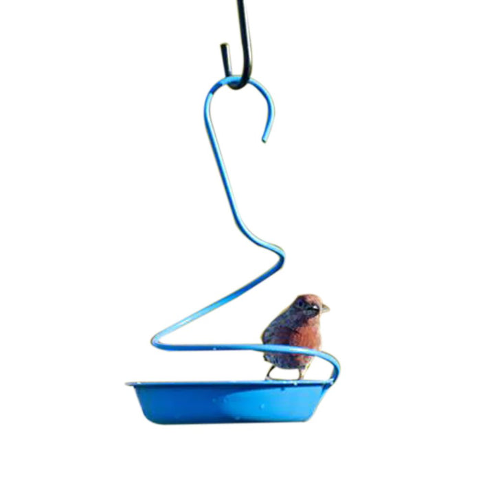 Woodlink Mealworm  Feeder W/Curly Cue- Blue