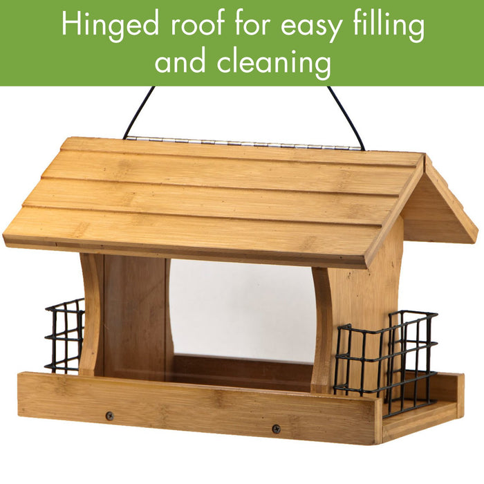AUDUBON PREMIUM BAMBOO RANCH FEEDER W/SUET CAGES
