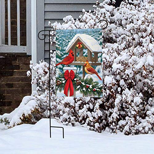 Cardinals Christmas Feast Garden Flag