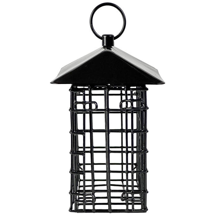 METAL SUET CAGE BIRD FEEDER W/ ROOF