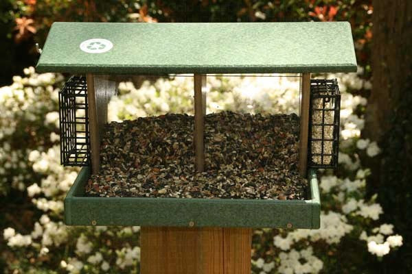 Hopper Bird Feeders: Large Double Hopper Hunter Driftwood
