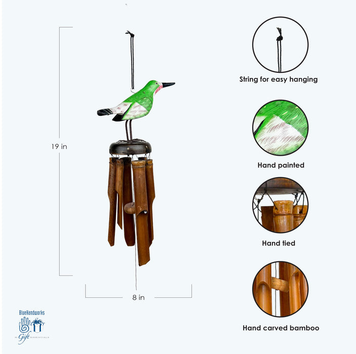 Bobbo from Songbird Essentials Hummingbird Bamboo Wind Chime