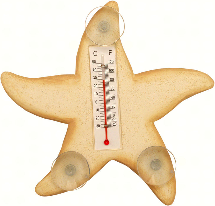 Bobbo from Songbird Essentials Cream Starfish Small Window Thermometer
