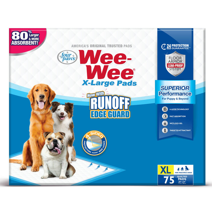 WEE-WEE PADS WITH BARRIER EDGE EXTRA LARGE