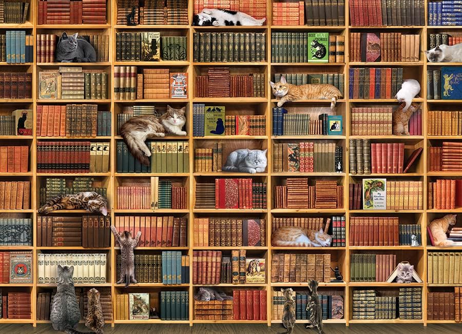 The Cat Library Puzzle 1000 pc