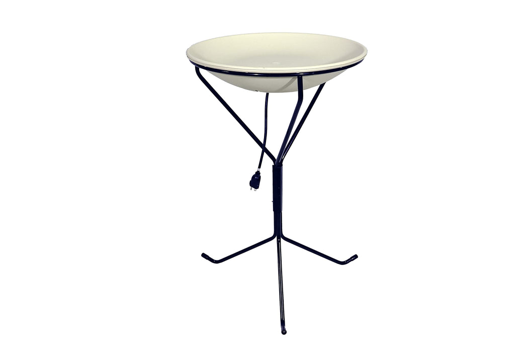20 in. Heated Bird Bath w/Metal Stand