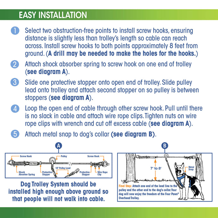 FOUR PAWS WALK-ABOUT TIE-OUT CABLE HEAVY WEIGHT