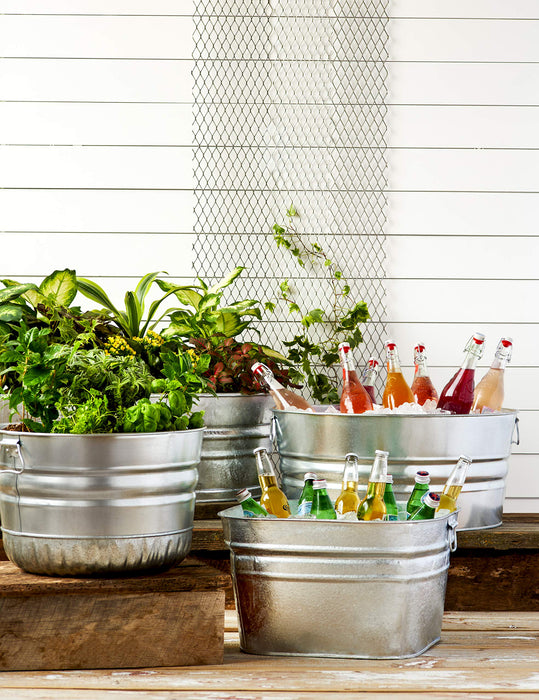 MULTI-PURPOSE GALVANIZED STEEL UTILITY TUB