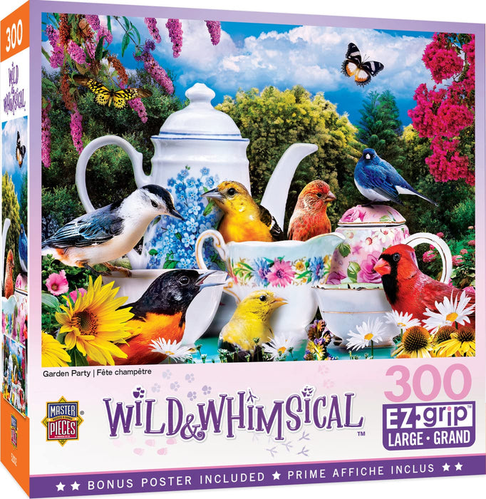 MasterPieces Puzzles Wild & Whimsical Garden Party EZ Grip Puzzle 300 Piece