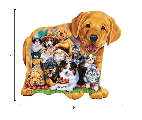 MasterPieces Puzzles Puppy Pals Shaped 100 Piece Puzzle