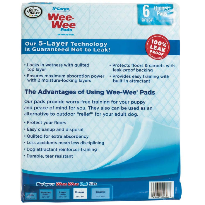 Four Paws Wee-Wee Superior Performance X-Large Dog Pee Pads, 200 Count