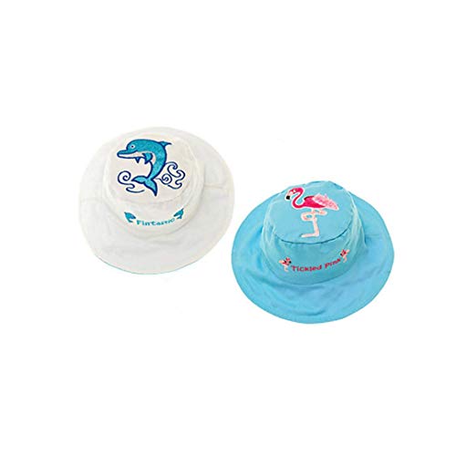 Luvali Convertibles LCHSSDF Dolphin/Flamingo Reversible Kids Hat Small