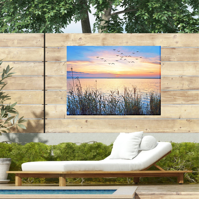 LAKE SUNSET by West of the Wind | Waterproof Outdoor Wall Art