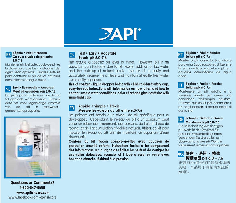 API PH TEST KIT FOR FRESHWATER